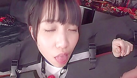 Horny asian teen takes a deepthroat and facefucking vid