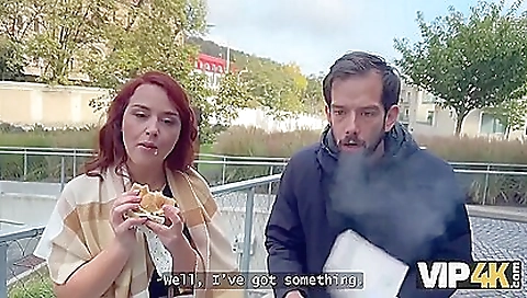 Horny redhead and her man have a very exciting fuck pov