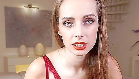 Hot brunette girl is getting a blowjob in her mouth