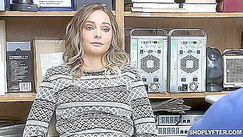 Blonde brunette with shaved pussy gets her pussy fucked