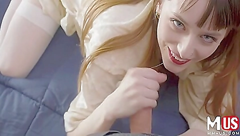 Amateur tattooed brunette is riding a big cock in her pussy