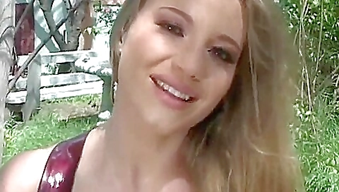 Busty brunette fucked by two men in a group sex video