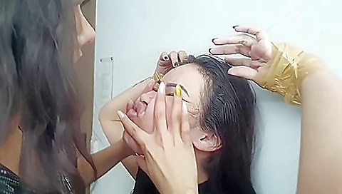 Latina is a lesbian who takes a massage with her partner