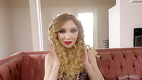 Horny blonde teen gets her pussy fucked by a thick cock