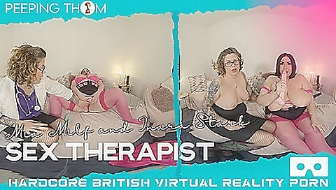 Horny video of a horny teen and a busty milf fucking