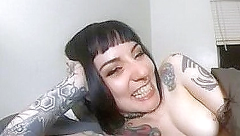 Girlfriend fingering her shaved hole during a solo porn