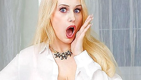 Sexy angel wickie in a white dress and sexy lingerie