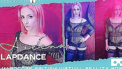 Redhead with tattooed boobs masturbating in stockings