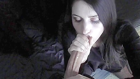 Brunette milf in a white dress gets her pussy glazed with cum