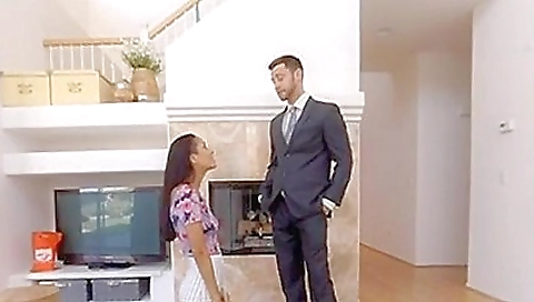 Virtual sex video showing a blonde babe in a white top