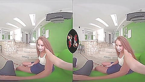 Latina with beautiful tits playing with her boyfriend in vr porn