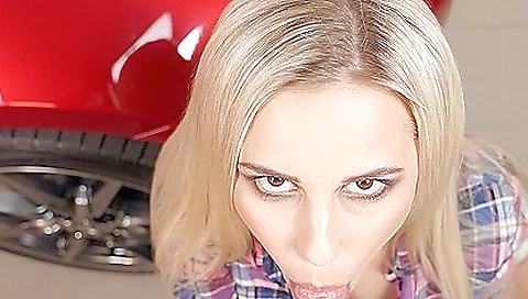 Blonde girl in high quality porn videos is doing VR porn