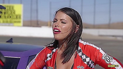 Busty milf gets a deepthroated blowjob and then fucked