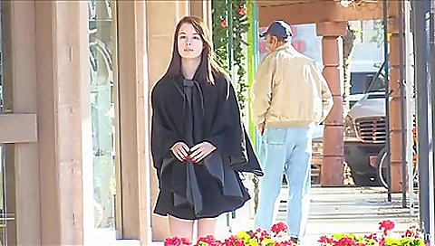 Brunette nude brunette squirts outdoors and gets wet