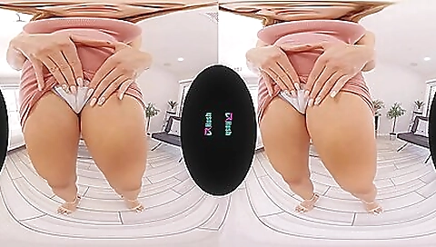 Sexy blondie with amazing curves sucks a huge cock in vr porn